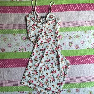 𝜗𝜚⋆₊˚ floral summer tight dress